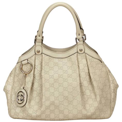 gucci sukey white leather|Gucci handbags for sale.